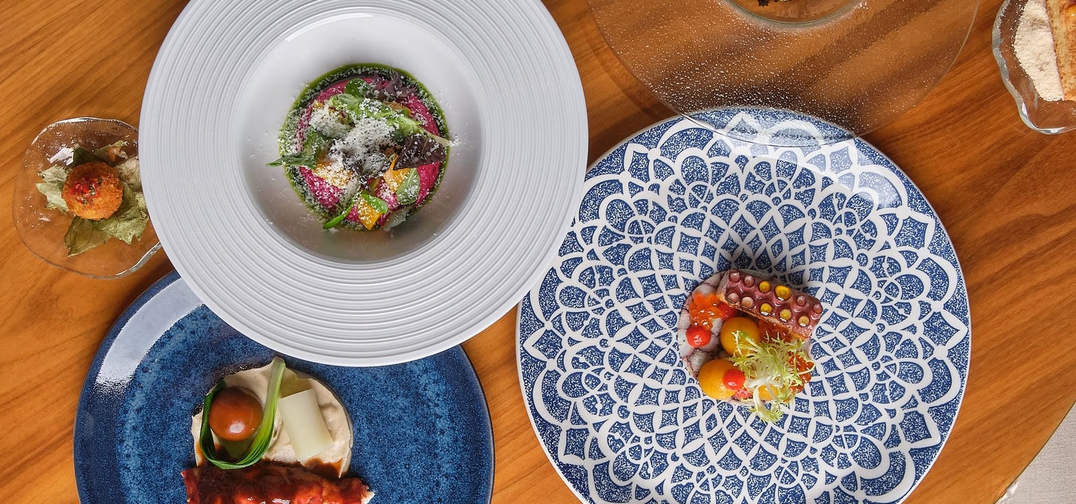 Multiple dishes on a table