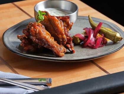 Chicken wings on a plate