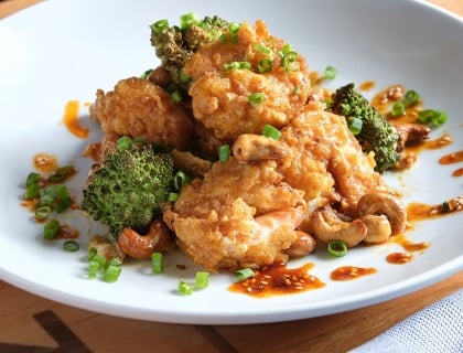 Fried shrimp on a plate