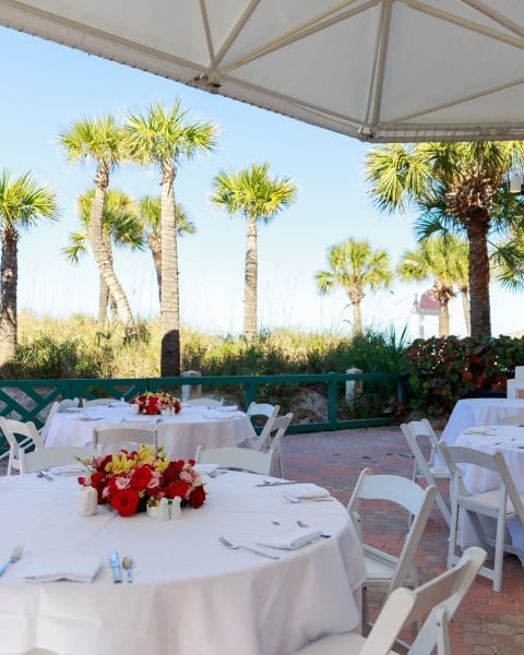 Farewell brunch setup in the Beach Pavillion